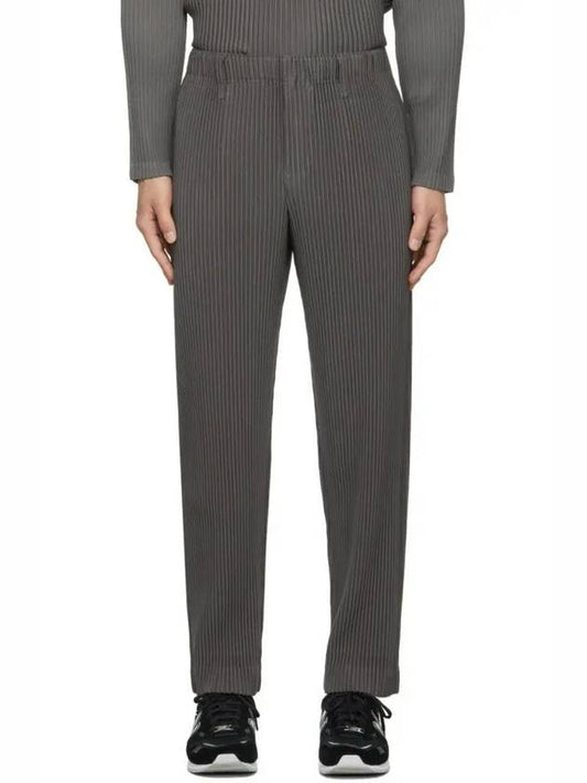 Homme Plissé Issey Miyake Collar Pleated Spot Basic Pants Gray - ISSEY MIYAKE - BALAAN 2