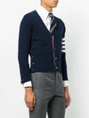 cashmere short V-neck cardigan navy - THOM BROWNE - BALAAN 5