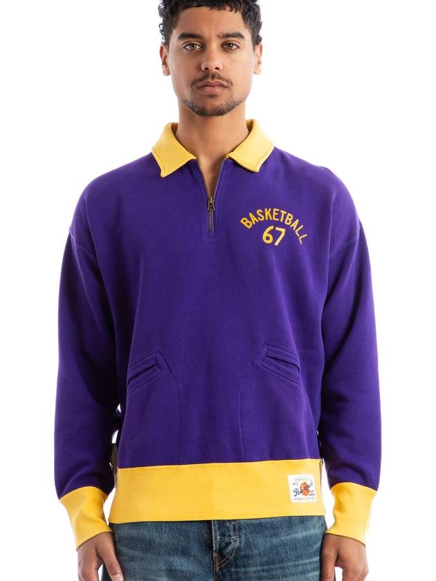 Vintage Fit Fleece Collar Sweatshirt Purple - POLO RALPH LAUREN - BALAAN 2