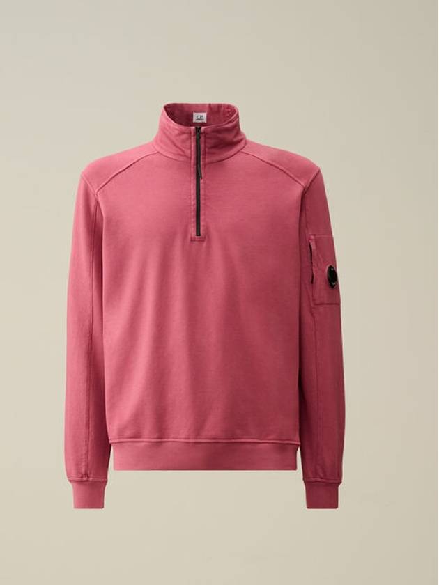 Light Fleece Half Zip-Up Sweatshirt Pink - CP COMPANY - BALAAN 2