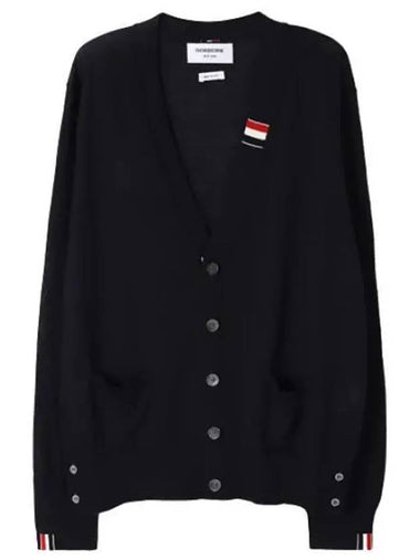 RWB Trim Jersey Stitch Merino Wool Cardigan - THOM BROWNE - BALAAN 1