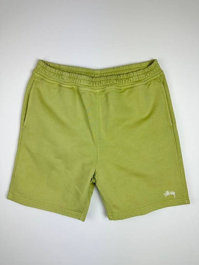 Stock Logo Sweatshort Pale Green - STUSSY - BALAAN 2