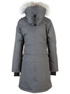 Merideth Hoodie Fur Parka Steel Grey - NOBIS - BALAAN 4