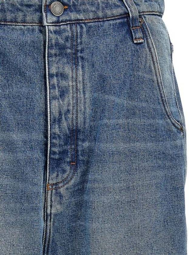 Alex Washed Straight Jeans Blue - AMI - BALAAN 4