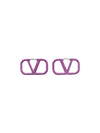 V Logo Signature Earrings Purple - VALENTINO - BALAAN 1