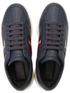 Moony Leather Low Top Sneakers Navy - BALLY - BALAAN 3