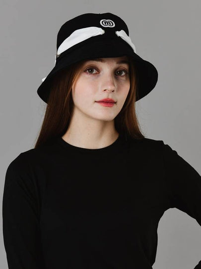 Scarf Ribbon Decoration Black Bucket Hat DO9232AH75-2 - DOYOUKNOWMC GOLF WEAR - BALAAN 2