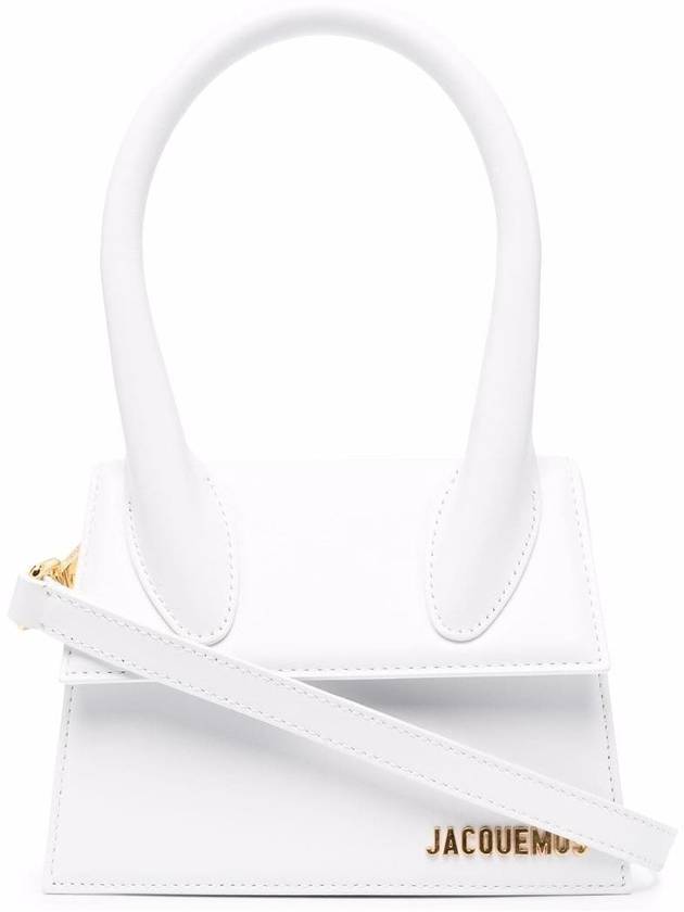 Le Chiquito Moyen Medium Leather Tote Bag White - JACQUEMUS - BALAAN 2