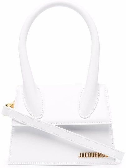 Le Chiquito Moyen Medium Leather Tote Bag White - JACQUEMUS - BALAAN 2