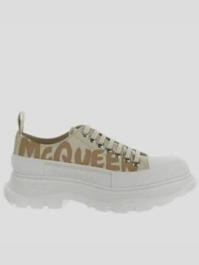 Women's Logo Print Low Top Sneakers Cream - ALEXANDER MCQUEEN - BALAAN 2