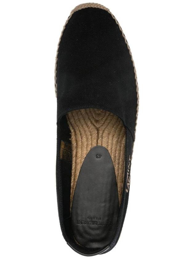 Logo Monogram Espadrilles Black - SAINT LAURENT - BALAAN 5