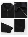 Men's Half Zipper Polo Sweatshirt Black - TOM FORD - BALAAN 5