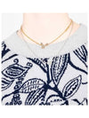 Claire D Rune White Crystal Necklace Silver - DIOR - BALAAN 4