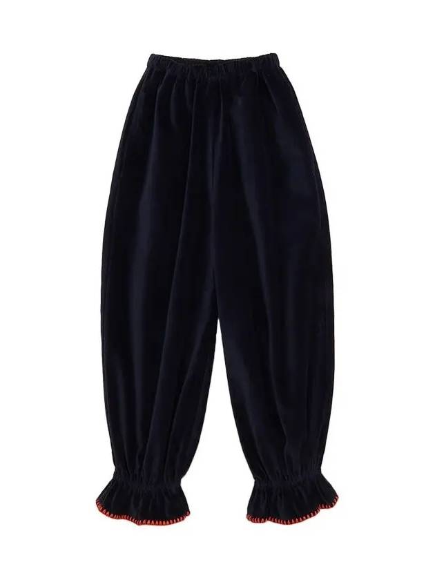 Kids Velvet Juju Pants Navy MP178008 420 - MISHA&PUFF - BALAAN 2