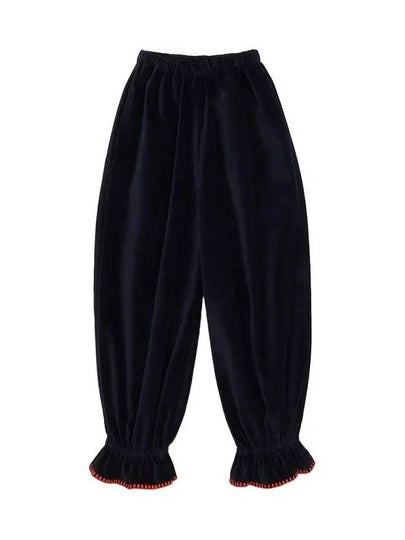 Kids Velvet Juju Pants Navy MP178008 420 - MISHA&PUFF - BALAAN 2