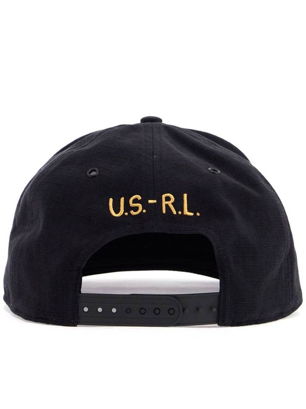 black cotton cap with embroidered patch and adjustable closure - POLO RALPH LAUREN - BALAAN 2