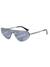 MCQ Eyewear Goggles Rimless Sunglasses Silver - ALEXANDER MCQUEEN - BALAAN.