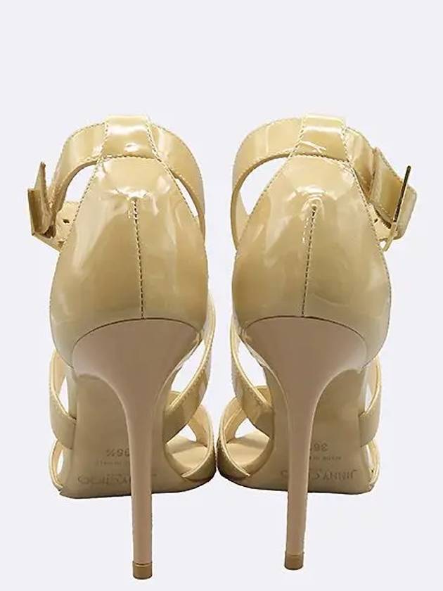 Open Toe Nude Beige Patent Women s Sandals 235MM - JIMMY CHOO - BALAAN 4