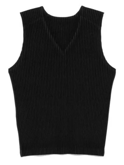 Pleated Knit Vest Black - ISSEY MIYAKE - BALAAN 2