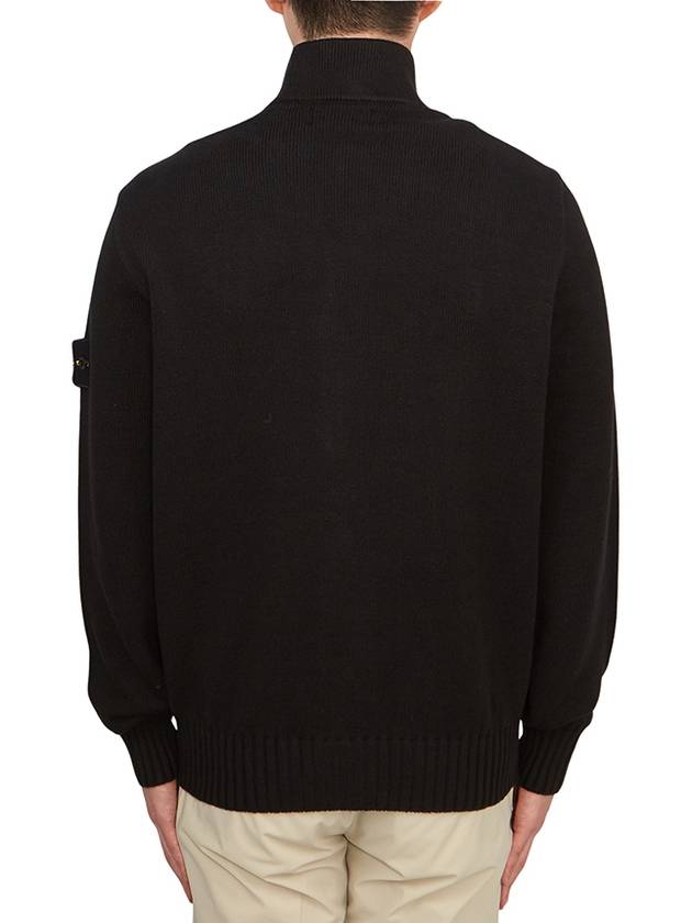 Winter Cotton Cardigan Black - STONE ISLAND - BALAAN 5