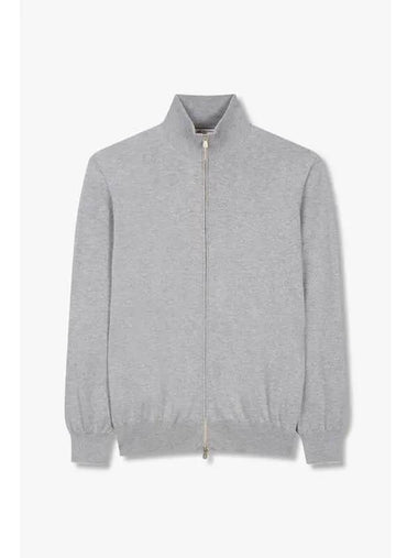 Sukday 10 epoint men s high neck cotton zip up cardigan melange gray - BRUNELLO CUCINELLI - BALAAN 1