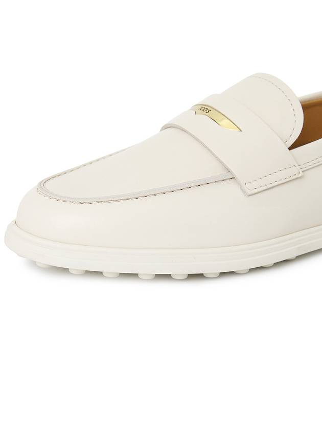 Women's Leather Loafers Off White - TOD'S - BALAAN 8