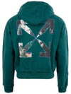 Caravaggio Printing Arrow Over Hood Dark Green - OFF WHITE - BALAAN 1