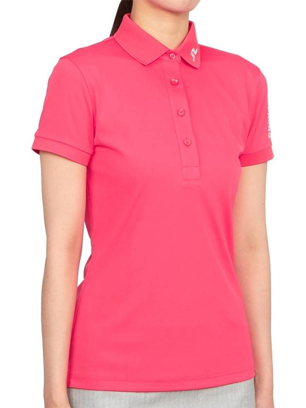 Tour Tech Short Sleeve PK Shirt Azalea - J.LINDEBERG - BALAAN 4