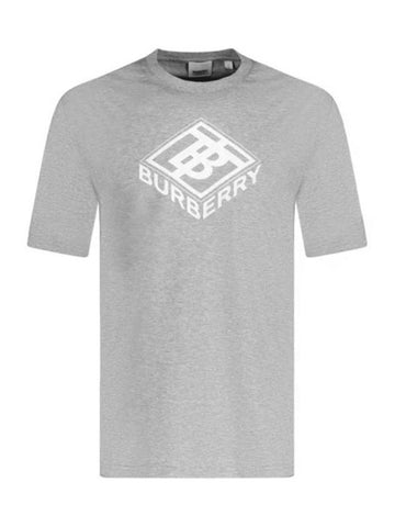 TB Logo Cube Overfit Short Sleeve T-Shirt Grey - BURBERRY - BALAAN 1