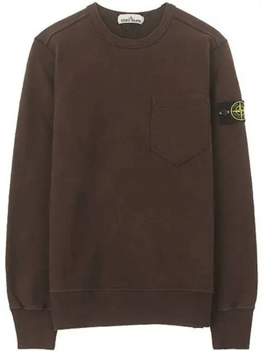 Wappen Patch Pocket Sweatshirt Dark Brown - STONE ISLAND - BALAAN 2