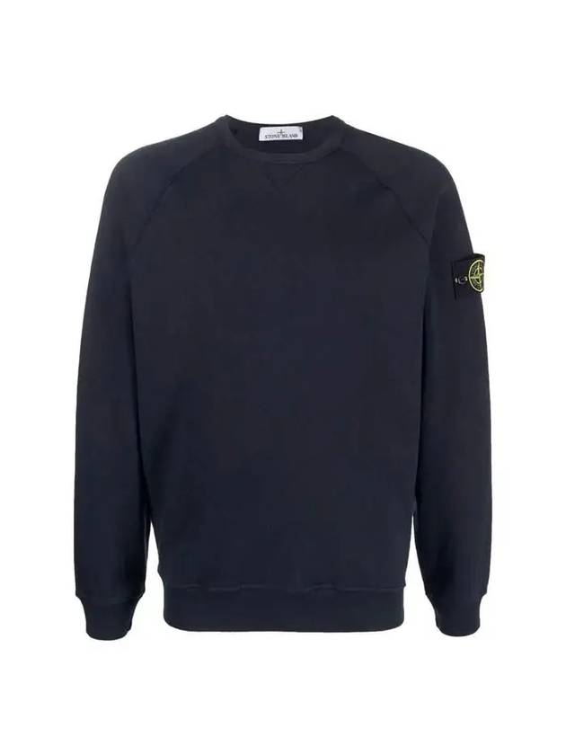 Wappen Patch Crew Neck Sweatshirt Navy - STONE ISLAND - BALAAN 1