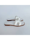 Oran Calfskin Slippers Blanc - HERMES - BALAAN 8