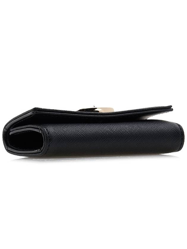 Logo Key Case Leather Wallet Black - VIVIENNE WESTWOOD - BALAAN 6