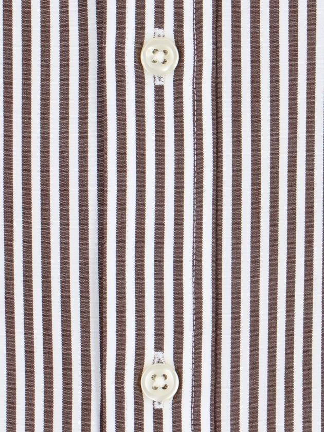 All Fit Striped Long Sleeve Shirt Brown - POLO RALPH LAUREN - BALAAN 5