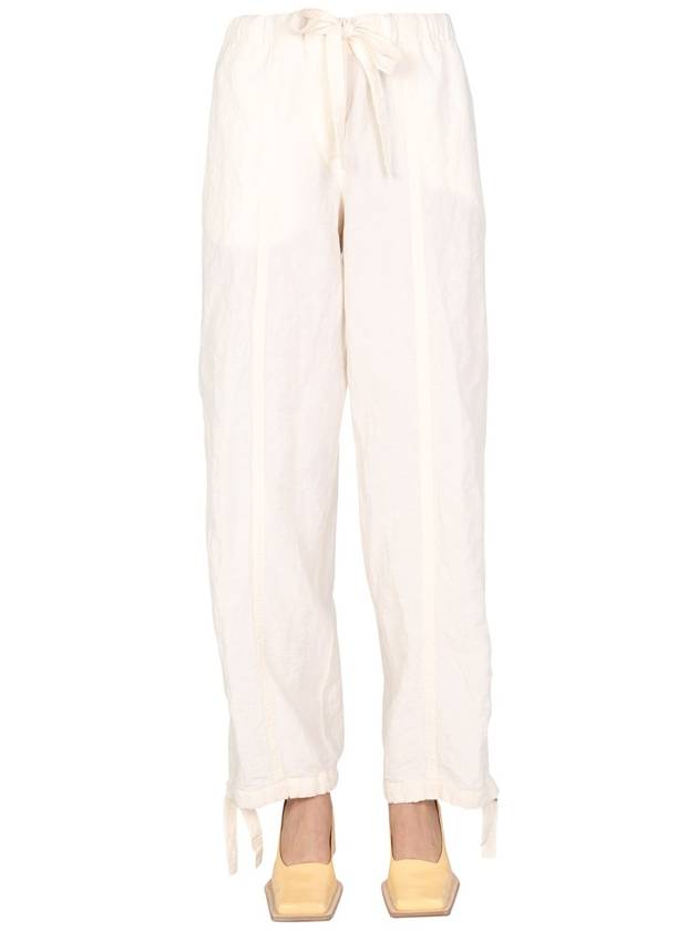 Women's Straight Pants White - JIL SANDER - BALAAN 2