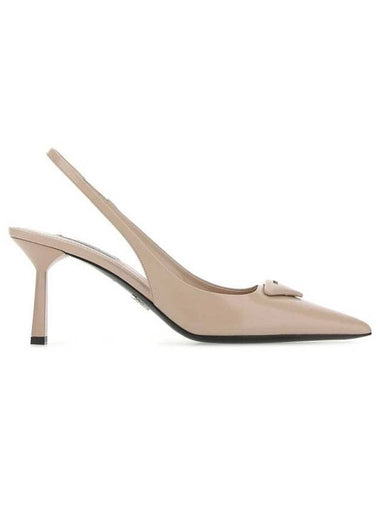 embossed logo slingback heel pink - PRADA - BALAAN 1