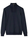 Technical Pullover Half Zip-up Wool Knit Top Navy - LORO PIANA - BALAAN 2