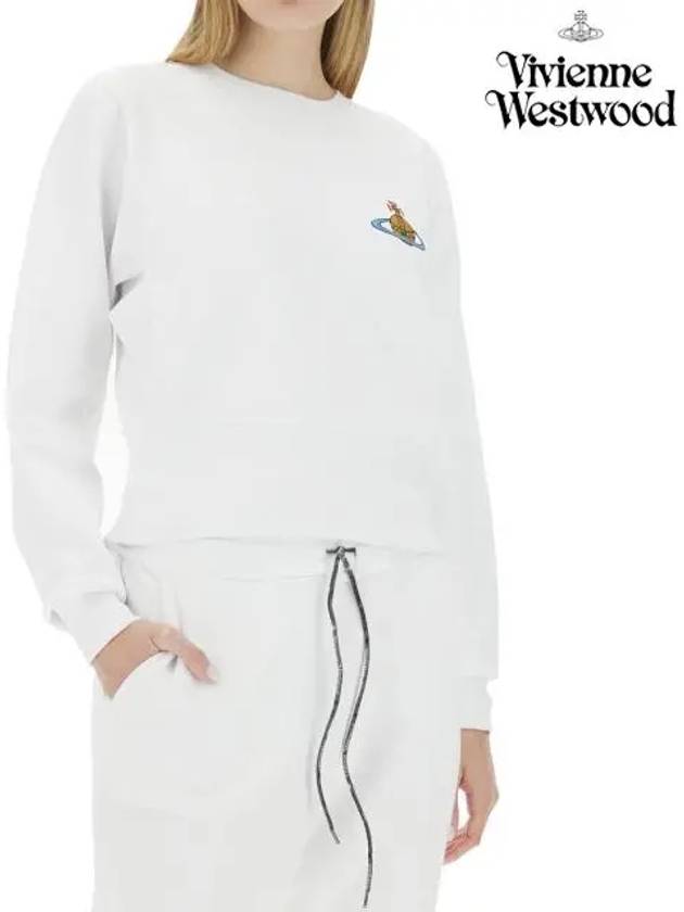 Athletic Cropped Sweatshirt White - VIVIENNE WESTWOOD - BALAAN 3