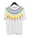 Rainbow Lightning Short Sleeve T-Shirt White - NEIL BARRETT - BALAAN 2