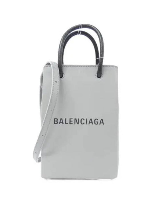 Logo Print Phone Holder Small Cross Bag White - BALENCIAGA - BALAAN 2