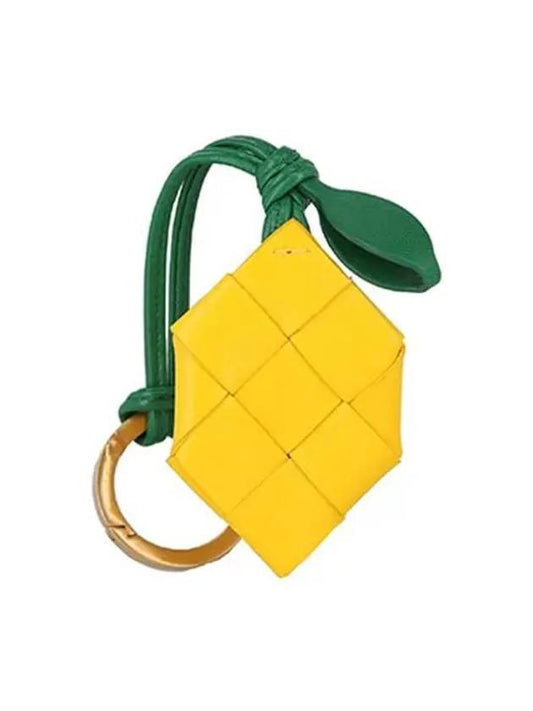 Lemon Leather Key Holder Yellow - BOTTEGA VENETA - BALAAN 2