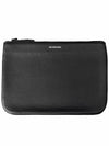 Logo Medium Leather Clutch Bag Black - BALENCIAGA - BALAAN 1