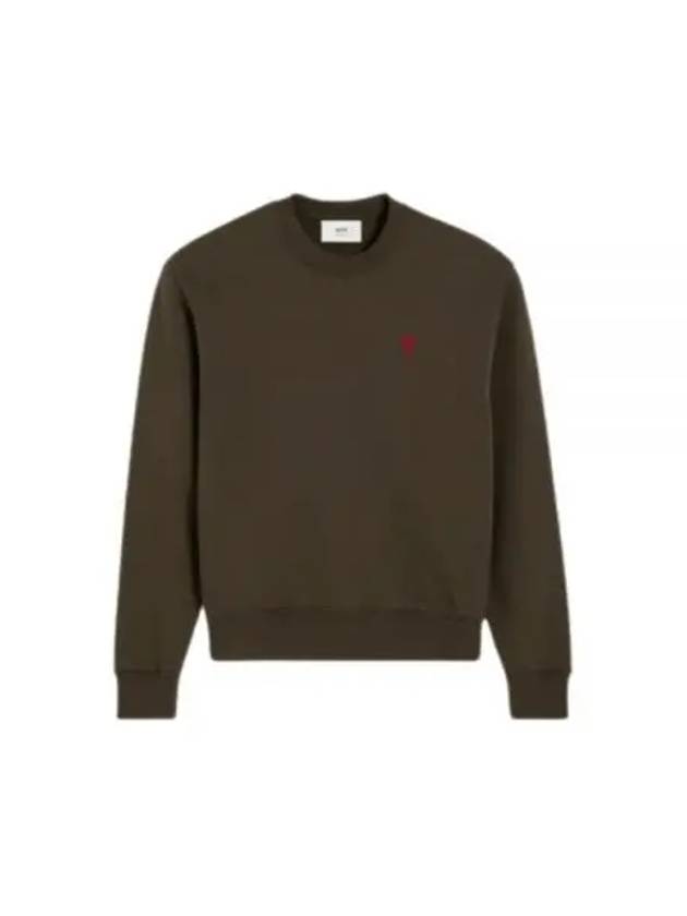 De Coeur Embossed Logo Crewneck Sweatshirt Brown - AMI - BALAAN 2