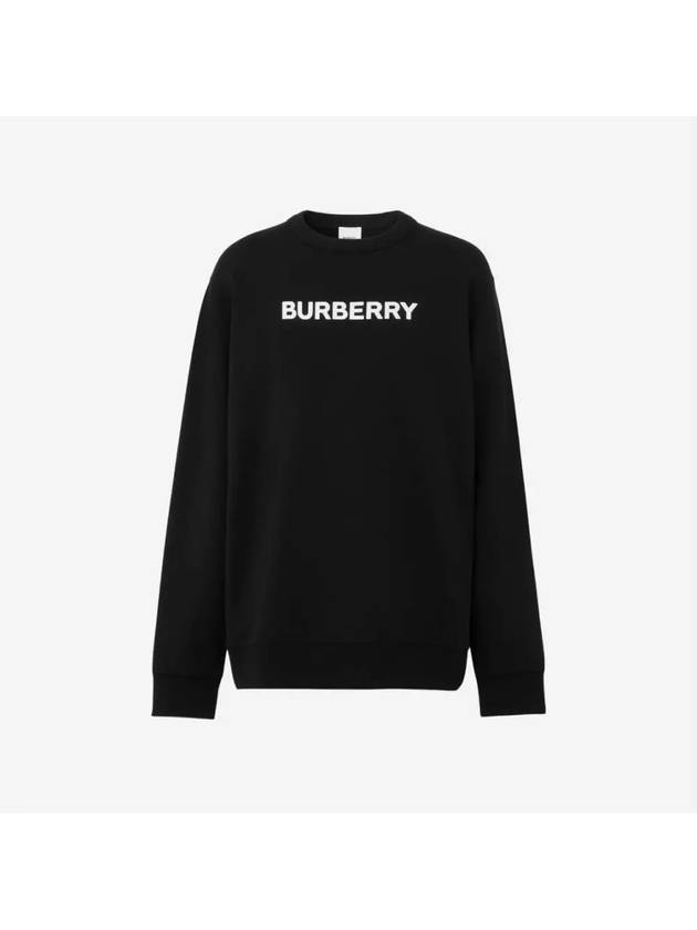 Front Logo Print Sweatshirt Black - BURBERRY - BALAAN 2