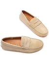 Gommino Bubble Suede Driving Shoes Beige - TOD'S - BALAAN 6