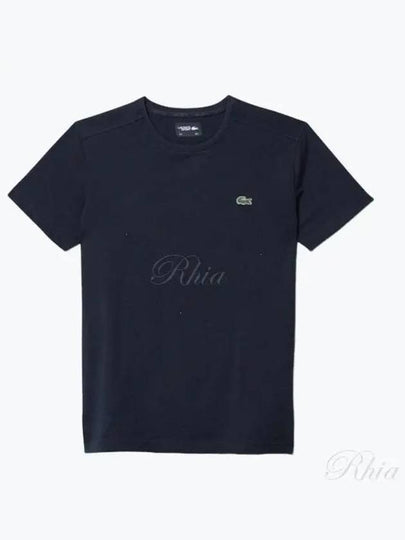 Men's Small Logo Sports Breathable Short Sleeve T-Shirt Navy - LACOSTE - BALAAN 2