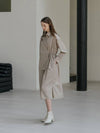 Double Panels Shirt Dress Beige - YOUNESS - BALAAN 3