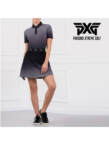 Ombre Polo Collar Short Sleeve Golf T-Shirt Gray - PXG - BALAAN 1