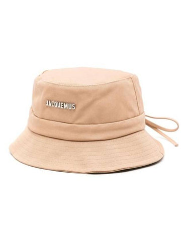 Le Bob Gadjo Bow Bucket Hat Beige - JACQUEMUS - BALAAN 1