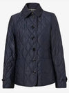 Women's Diamond Quilted Thermoregulated Check Jacket Midnight - BURBERRY - BALAAN 2